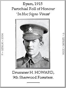 Drummer H. HOWARD, 9th Sherwood Foresters