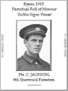 Pte. C. JACKSON, 6th Sherwood Foresters
