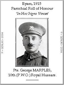 Pte. George MARPLES, 10th (P.W.O.) Royal Hussars