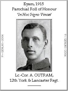 Lc.-Cor. A. OUTRAM, 12th York & Lancaster Regt.
