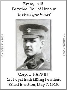 Corp. C. PARKIN, 1st Royal Inniskilling Fusiliers