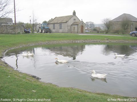 Recent Photograph of St Hugh's Church and Pond (Foolow)