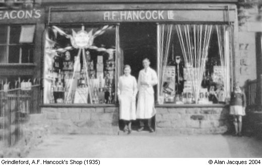 Old Photograph of A.F. Hancock's Shop (1935) (Grindleford)