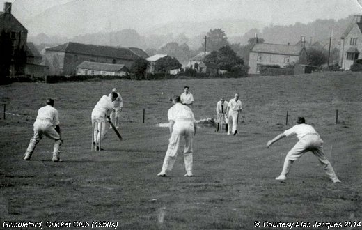 Old Photograph of The Cricket Club (1950s) (Grindleford)