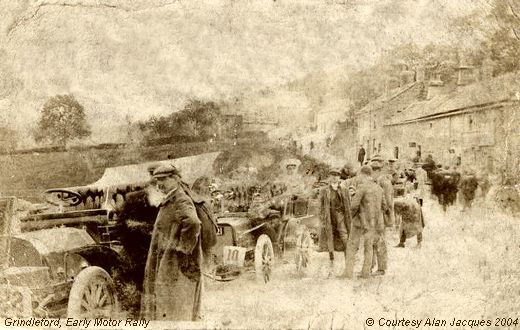 Old Photograph of Early Motor Rally (Grindleford)