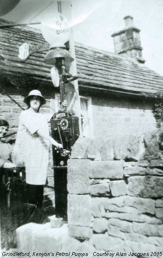 Old Photograph of Kenyon's Petrol Pumps (Grindleford)