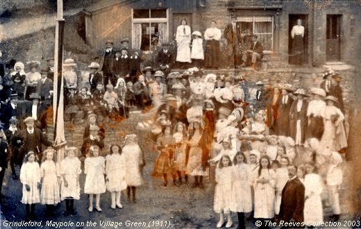Old Photograph of A Village Maypole (1911) (Grindleford)