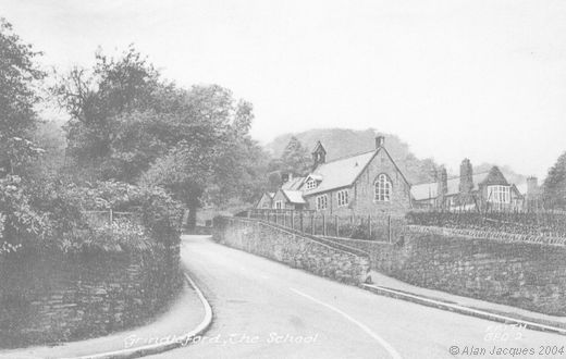 Old Postcard of The Village School (c.1950) (Grindleford)