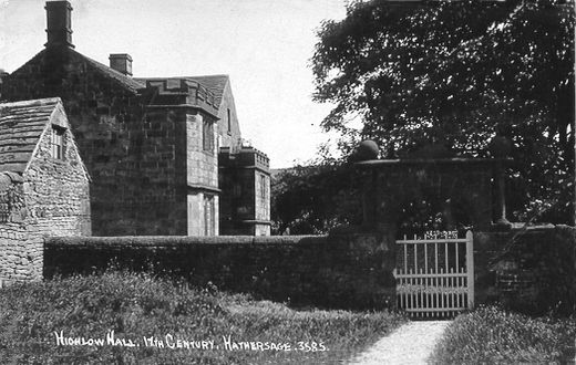 Old Postcard of Highlow Hall (Hathersage)