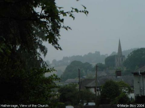 Recent Photograph of View of the Church (Hathersage)