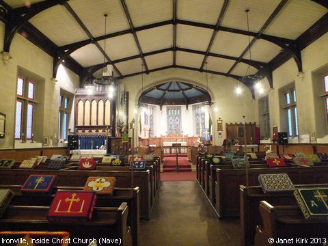 Recent Photograph of Inside Christ Church (Nave) (Ironville)