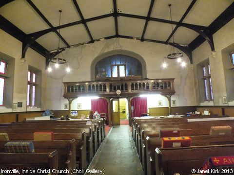 Recent Photograph of Inside Christ Church (Choir Gallery) (Ironville)
