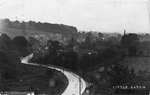 Old Postcard of The Way in from Coxbench (Little Eaton)