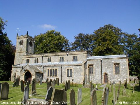 Recent Photograph of St Giles's Church (South View) (Great Longstone)