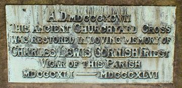 Great Longstone, St Giles's Churchyard Cross (Close-up of Base)