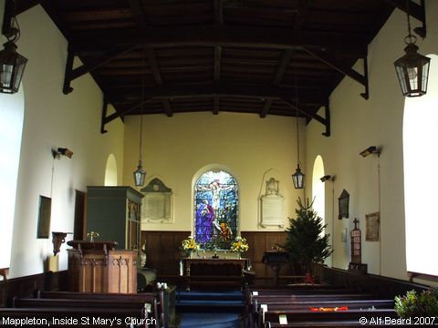 Recent Photograph of Inside St Mary's Church (Mappleton)