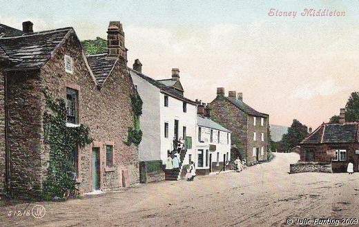 Old Postcard of The Dale Bottom (Colour) (Stoney Middleton)