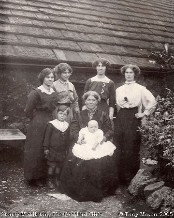 Old Photograph of The Goddard Girls (Stoney Middleton)