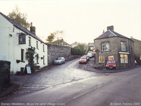 Recent Photograph of Moon Inn and Village Cross (Stoney Middleton)