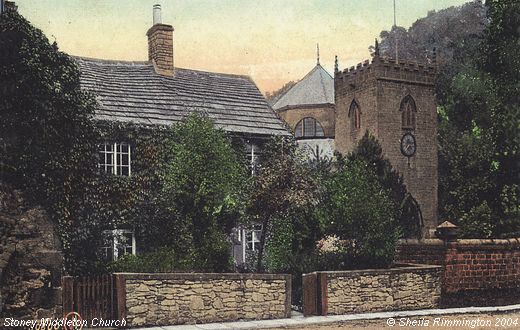 Old Postcard of The Church (Stoney Middleton)