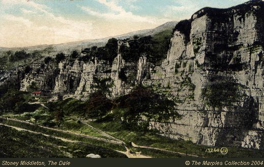 Old Postcard of The Dale (Stoney Middleton)