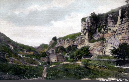 Old Postcard of The Dale (2) (Stoney Middleton)