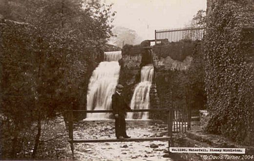 Old Postcard of The Waterfall (Stoney Middleton)