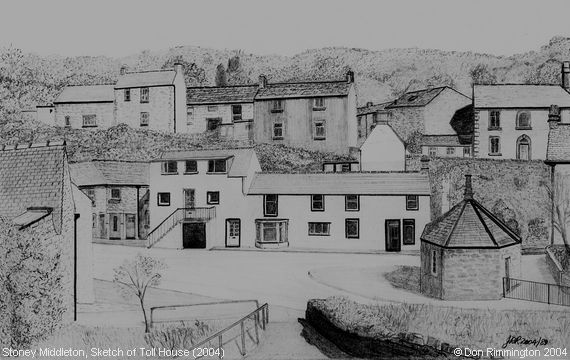Black and White Sketch of The Toll House (2004) (Stoney Middleton)