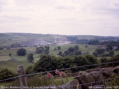 Recent Photograph of View of Quarries from Riley (Stoney Middleton)