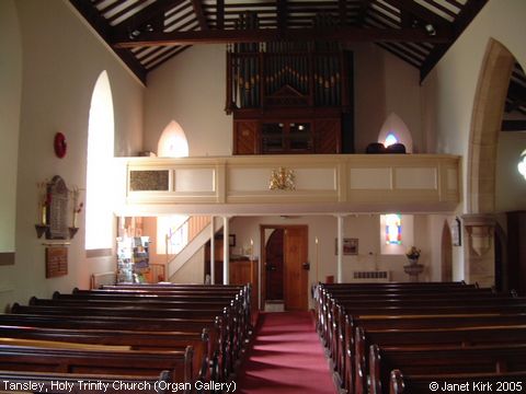 Recent Photograph of Holy Trinity Church (Organ Gallery) (Tansley)
