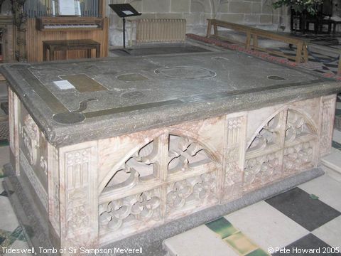 Recent Photograph of Tomb of Sir Sampson Meverell (Tideswell)