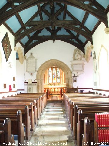 Recent Photograph of Inside St Mary Magdalene's Church (Adlestrop)