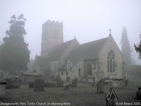 Recent Photograph of Holy Trinty Church (In Morning Mist) (Badgeworth)