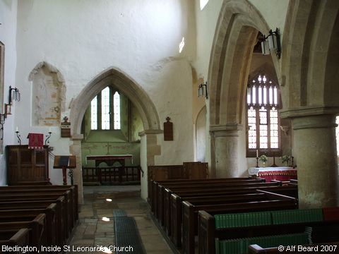 Recent Photograph of Inside St Leonard's Church (Bledington)