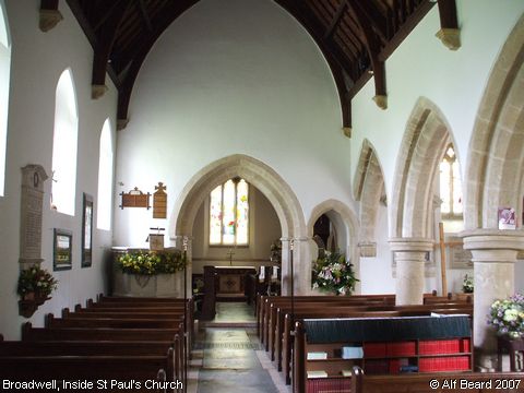 Recent Photograph of Inside St Paul's Church (Broadwell)
