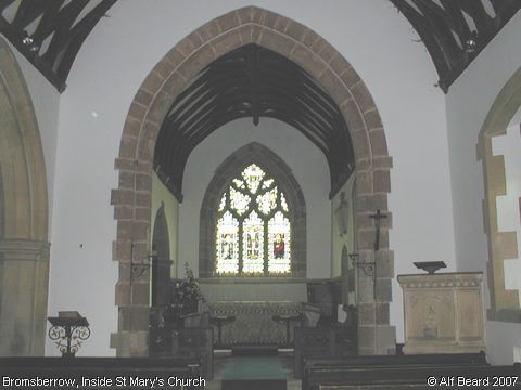 Recent Photograph of Inside St Mary's Church (Bromsberrow)