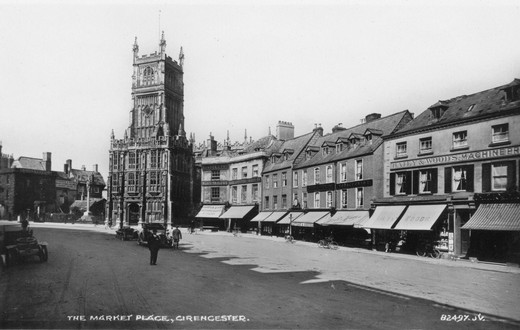 Old Postcard of The Market Place (Cirencester)