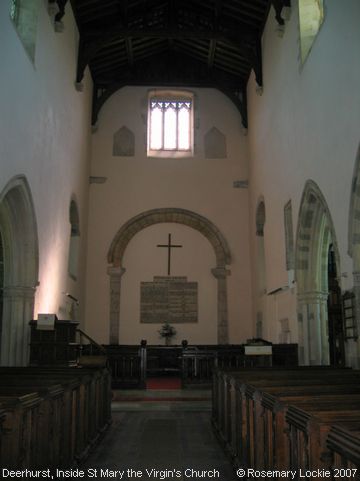 Recent Photograph of Inside St Mary the Virgin's Church (Deerhurst)