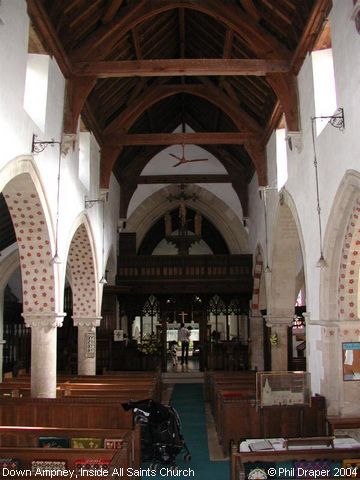 Recent Photograph of Inside All Saints Church (Down Ampney)