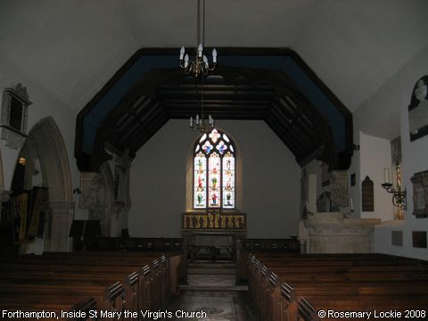 Recent Photograph of Inside St Mary the Virgin's Church (Forthampton)