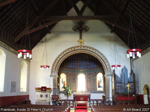 Recent Photograph of Inside St Peter's Church (Framilode)