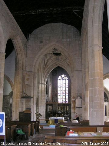 Recent Photograph of Inside St Mary de Crypt's Church (Gloucester)