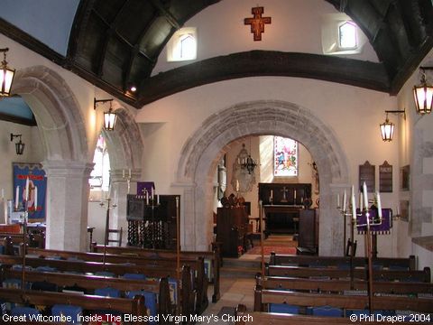 Recent Photograph of Inside the Blessed Virgin Mary's Church (Great Witcombe)