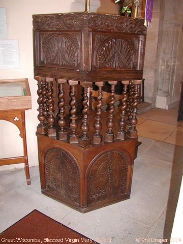 Recent Photograph of The Blessed Virgin Mary's Church (Pulpit) (Great Witcombe)