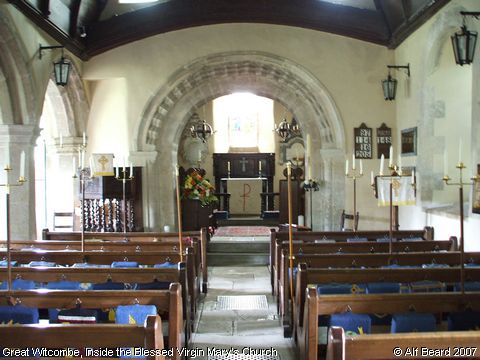 Recent Photograph of Inside the Blessed Virgin St Mary's Church (Great Witcombe)