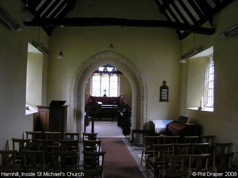 Recent Photograph of Inside St Michael's Church (Harnhill)