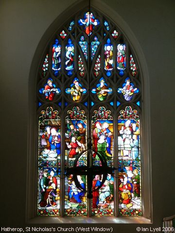 Recent Photograph of St Nicholas's Church (West Window) (Hatherop)