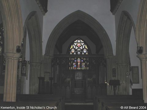 Recent Photograph of Inside St Nicholas's Church (Kemerton)
