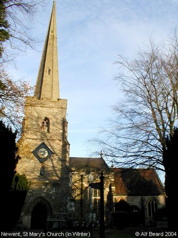 Recent Photograph of St Mary's Church (in Winter) (Newent)