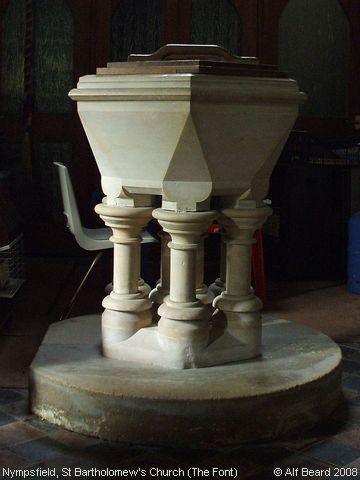 Recent Photograph of St Bartholomew's Church (The Font) (Nympsfield)